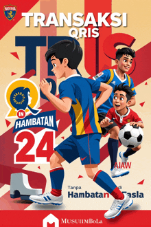 a cartoon illustration of a soccer player with the number 24 on it