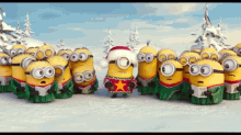 Minion Christmas Caroling GIF - Minion Christmas Sing GIFs