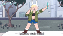 I Got Your Dumb Crystal Fionna Campbell GIF - I Got Your Dumb Crystal Fionna Campbell Adventure Time Fionna And Cake GIFs