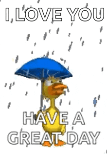 Rain Duck GIF - Rain Duck Umbrella GIFs