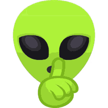 shh alien joypixels shush quiet