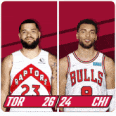 Toronto Raptors (26) Vs. Chicago Bulls (24) First-second Period Break GIF