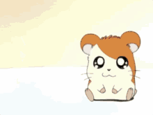 two hamsters are sitting next to each other with a question mark above them