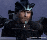 a robot with smoke coming out of it 's mouth is displayed on a screen that says minimaxel