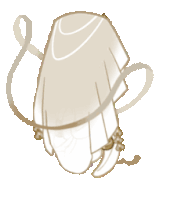 a drawing of a person with a bow on their head