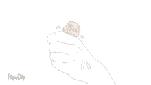 a drawing of a hand holding a cartoon character with the word flipa clip below it