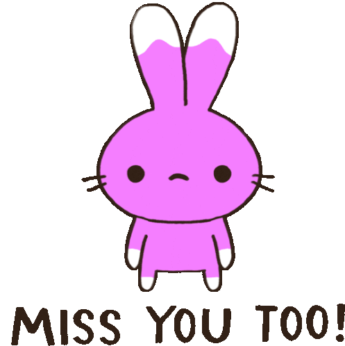 Buniboo Cries Miss You Too Sticker - Buniboo And Bearuloo Bunny Miss You Too Stickers
