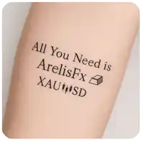 a tattoo on a person 's arm that says all you need is arelisfx xausd