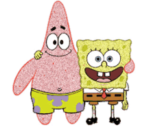 spongebob patrick star sponge bob square pants glitters smile