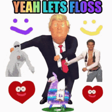 Doanld Trump Lets Floss GIF - Doanld Trump Lets Floss Dance GIFs