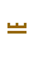 a brown line on a white background that looks like a crown
