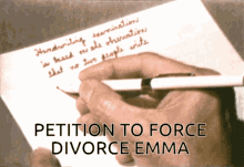 Writing Petition GIF - Writing Petition Force Divorce GIFs