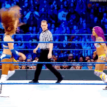 Sasha Banks Kicks GIF - Sasha Banks Kicks Peyton Royce GIFs