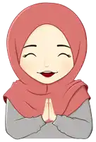 a cartoon of a woman wearing a red hijab