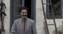 Borat Enters Fight Smiling GIF