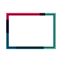 a colorful frame with a white background and a red and blue border on a white background .