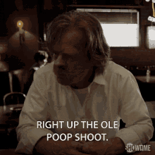 Right Up The Ole Poop Shoot GIF - Right Up The Ole Poop Shoot Look Around GIFs