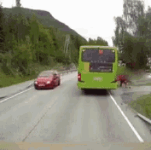 school bus lorry kids brake close call