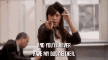 janet snakehole never have my body parks and rec april ludgate and youll never have my body either