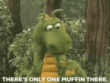 Dudley The Dragon Theres Only One Muffin There GIF - Dudley The Dragon Theres Only One Muffin There Muffin GIFs