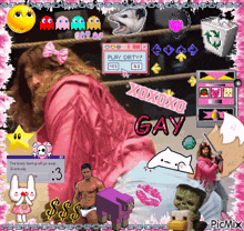 a collage of images with the word gay on the bottom