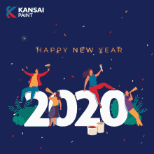 happy new year kansai paint 2020 happy2020 confetti