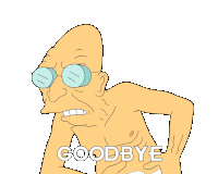 Goodbye Farnsworth Sticker - Goodbye Farnsworth Billy West Stickers