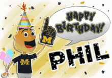 University Of Michigan Happy Birthday Phil GIF - University Of Michigan Happy Birthday Phil Hbd GIFs