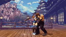 a man and woman are fighting in a video game