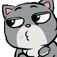 Cat Spit Gray Sticker - Cat Spit Cat Spit Stickers