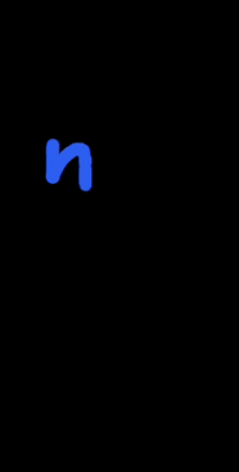 the word nho em is written in blue letters on a black background