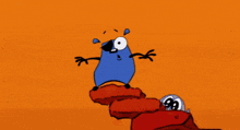 a cartoon character with a red background and the words cute on it
