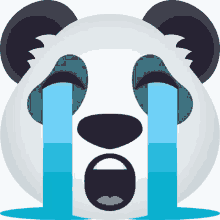 crying panda joypixels boo hoo crying waterfalls