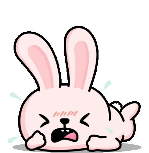 Rabbit Throws A Tantrum Sticker - Because Baby Animals Cute Adorable Stickers