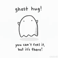 Hi Ghost Hug GIF - Hi Ghost Hug Ghost Hug You Cant Feel It But Its There GIFs