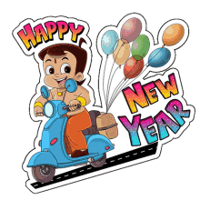 Happy New Year Chhota Bheem GIF - Happy New Year Chhota Bheem Cheers To The New Year GIFs