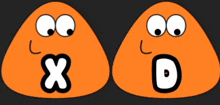 a cartoon character with an x on its mouth