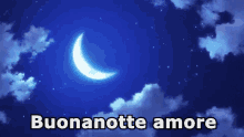 Buonanotte Amore Dormire Stelle Cielo Stellato Notte Luna GIF - Goodnight My Love Sleeping Stars GIFs