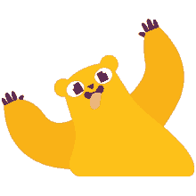 popoand lelo cute tongue out yellow bear adorable