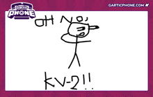 a gartic phone drawing of a tank with a rocket coming out of its cannon