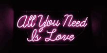 Neon Lights All You Need Is Love GIF - Neon Lights All You Need Is Love Love GIFs