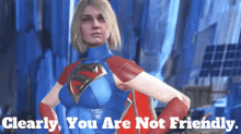 Supergirl Clearly You Are Not Friendly GIF - Supergirl Clearly You Are Not Friendly Unfriendly GIFs