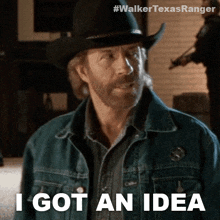 I Got An Idea Cordell Walker GIF - I Got An Idea Cordell Walker Walker Texas Ranger GIFs