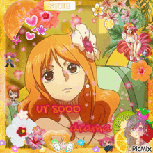 a picture of a girl with a flower in her hair with the words star ur sooo drama