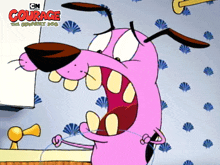 Dental Flossing Courage GIF - Dental Flossing Courage Courage The Cowardly Dog GIFs