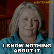 I Know Nothing About It Jacs Holt GIF - I Know Nothing About It Jacs Holt Wentworth GIFs
