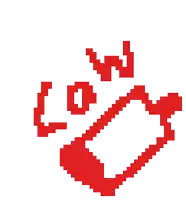 a pixel art drawing of a heart with the word low below it