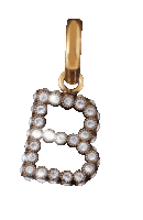 a pendant in the shape of the letter b