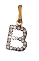 a pendant in the shape of the letter b