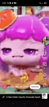 a screenshot of jellyping 's funny dance on a smartphone